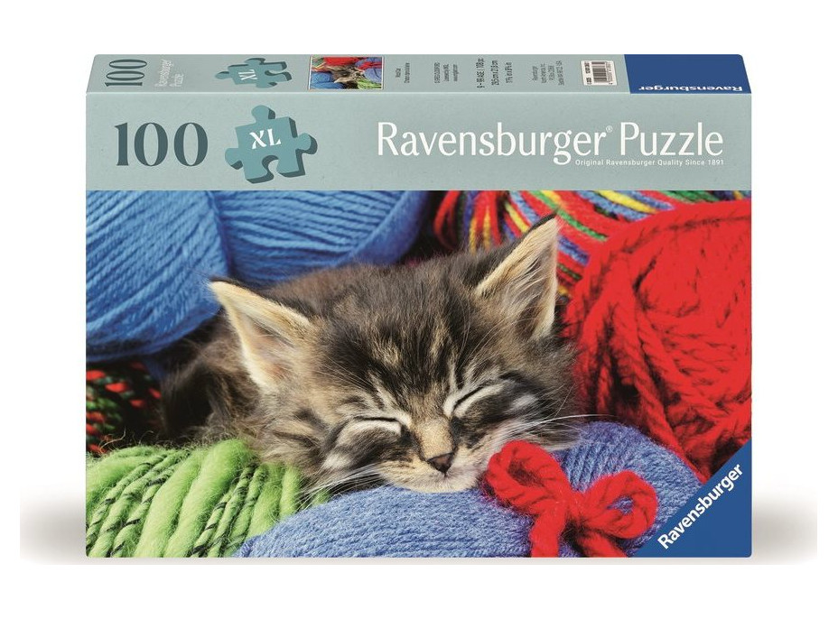 RAVENSBURGER Puzzle Mačka v klbku XXL 100 dielikov
