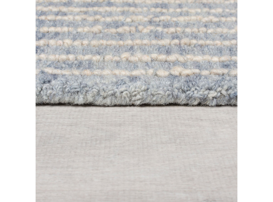 Kusový koberec Memphis Abstract Check Blue