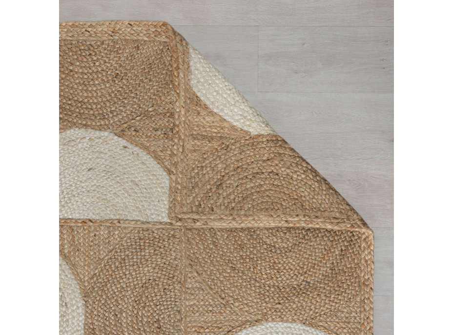 Kusový koberec Ella Jute Eclipse Natural/White