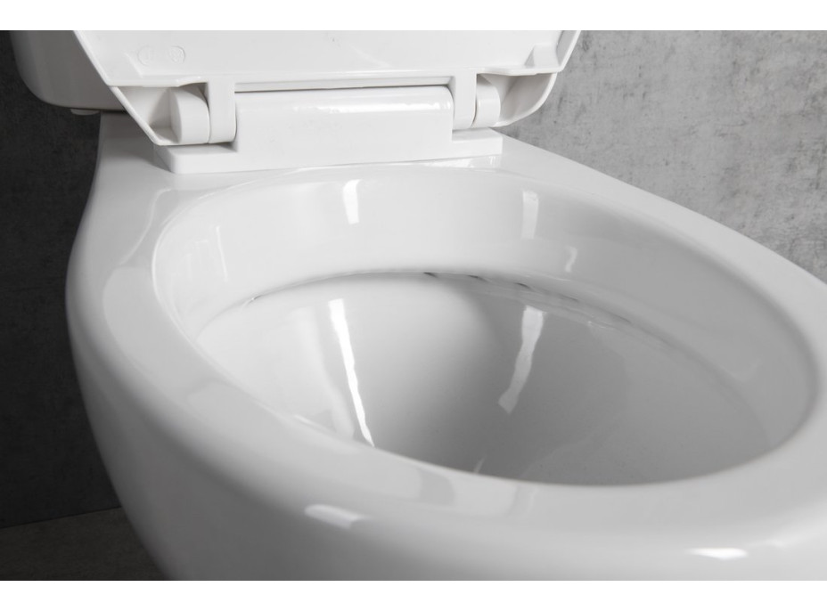Aqualine MANUEL WC kombi, dvojtlačidlo 3/6l, spodný odpad, biela PS8814