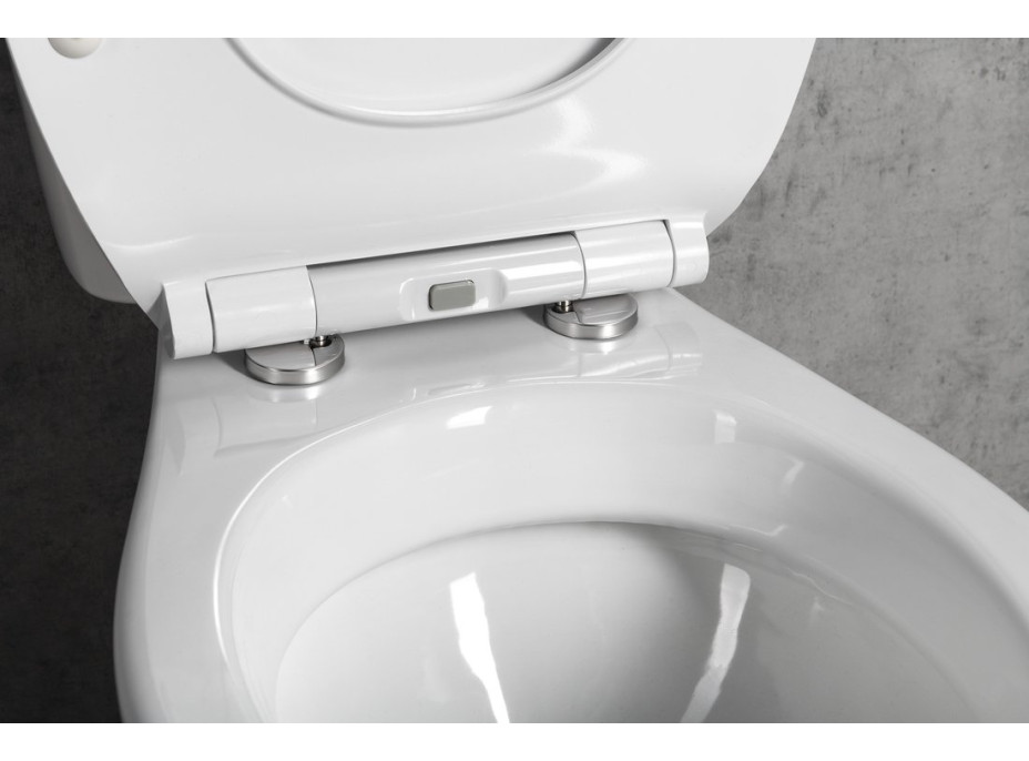 Aqualine MANUEL WC kombi, dvojtlačidlo 3/6l, spodný odpad, biela PS8814