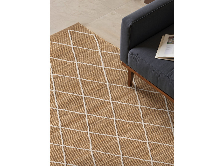 Kusový koberec Kunu 106208 Natural Gold White