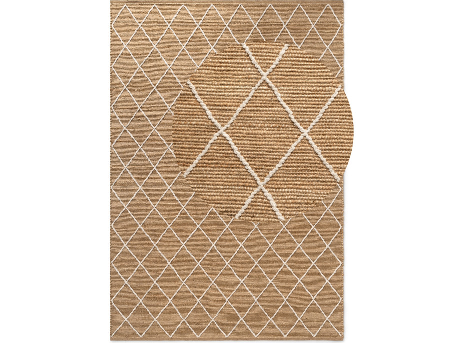 Kusový koberec Kunu 106208 Natural Gold White