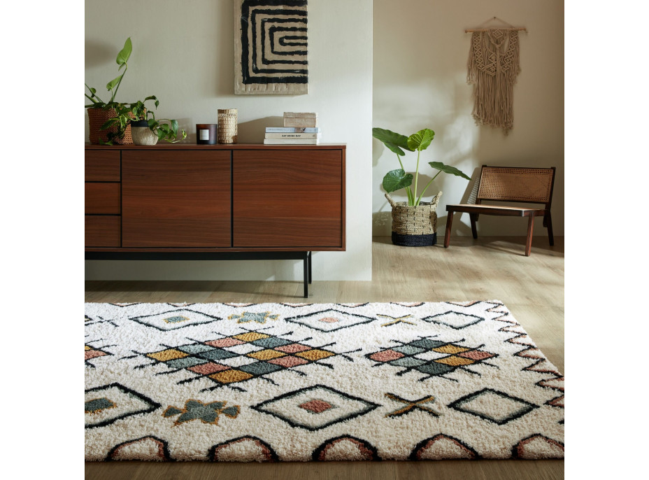 Kusový koberec Moroccan Midar Shaggy Multi