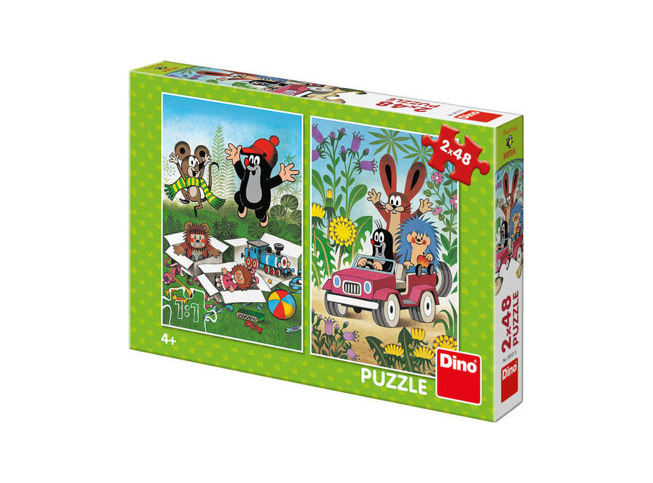 Dino Puzzle Krtko sa raduje 2x48 dielikov
