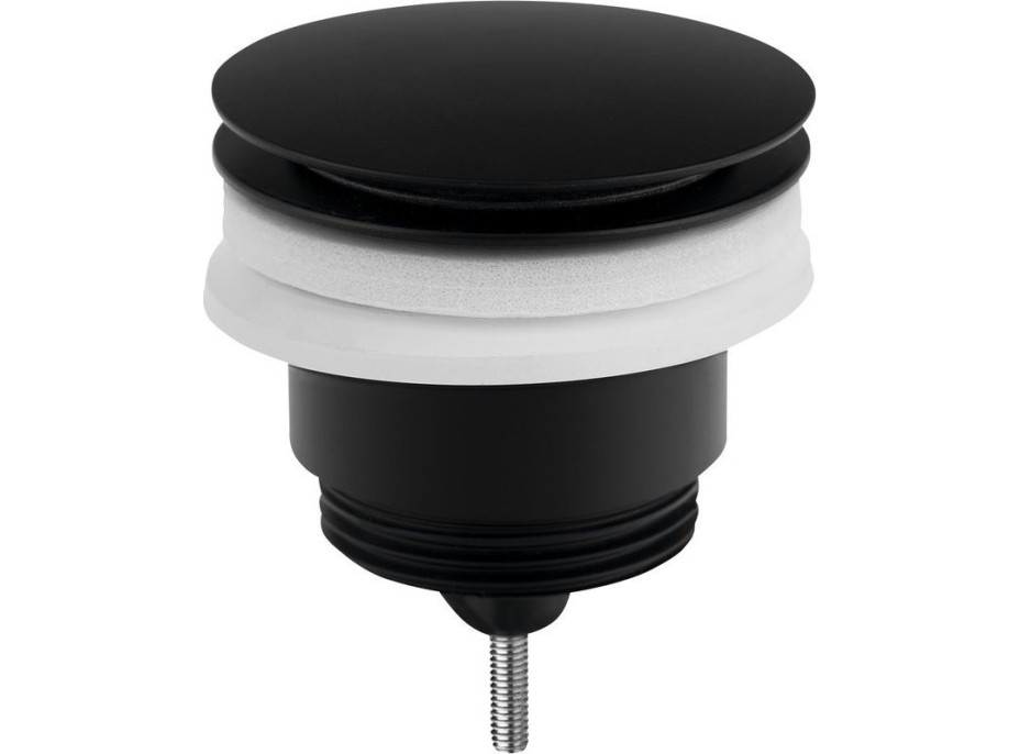 Omp Tea Umývadlová výpusť 5/4“, click-clack, veľká zátka, 10-45mm, čierna mat 7532.310.5X