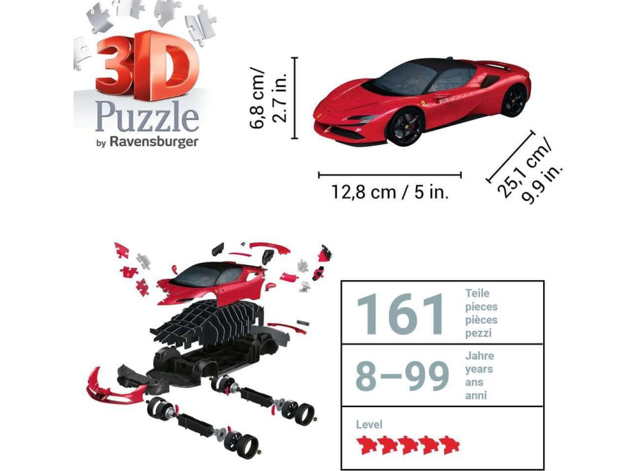 RAVENSBURGER 3D Puzzle Ferrari SF90 Stradale 108 dielikov