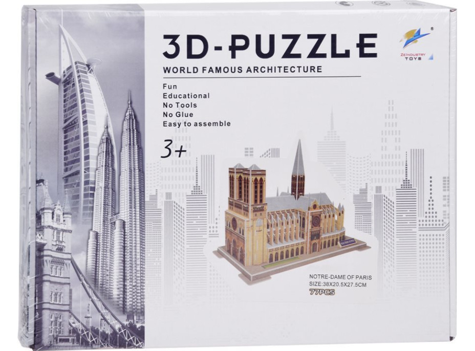 JOKOMISIADA 3D puzzle Katedrála Notre Dame, Paríž 77 dielikov