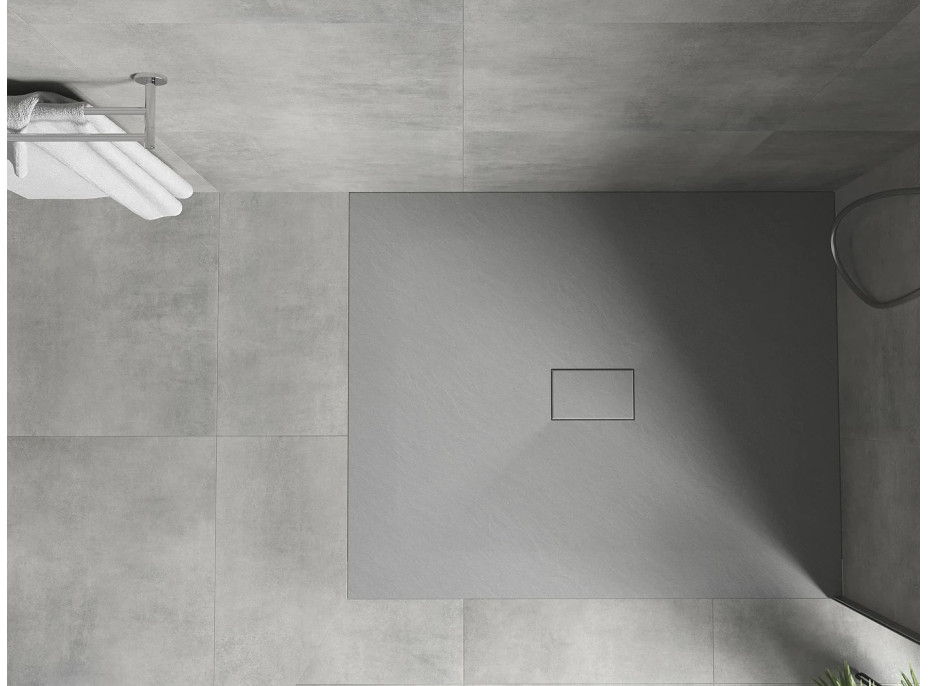 Sprchová SMC vanička MEXEN HUGO 100x140 cm - šedá, 42611014