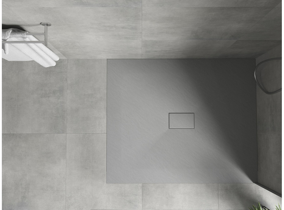 Sprchová SMC vanička MEXEN HUGO 100x110 cm - šedá, 42611011