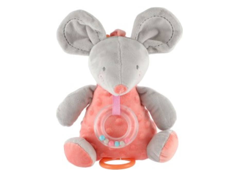 TEDDIES Naťahovací hrací strojček plyšová Myš
