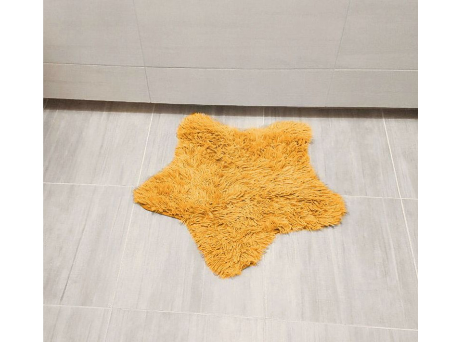 Detský plyšový koberec SOFT STAR 60x60 cm - horčicový