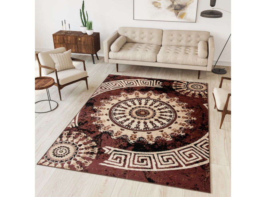 Kusový koberec TAPIS Rosette - hnedý