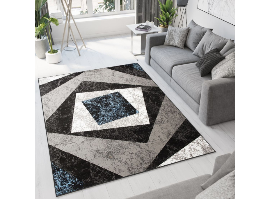 Kusový koberec TAPIS Vertigo - modrý/sivý