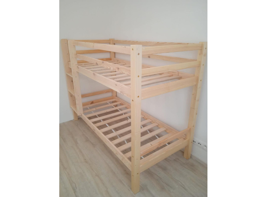 Detská poschodová posteľ Barca PLUS 180x80 cm so zásuvkami - prírodná