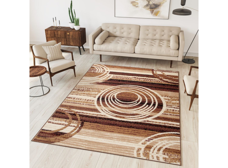 Kusový koberec TAPIS Bubbles - hnedý