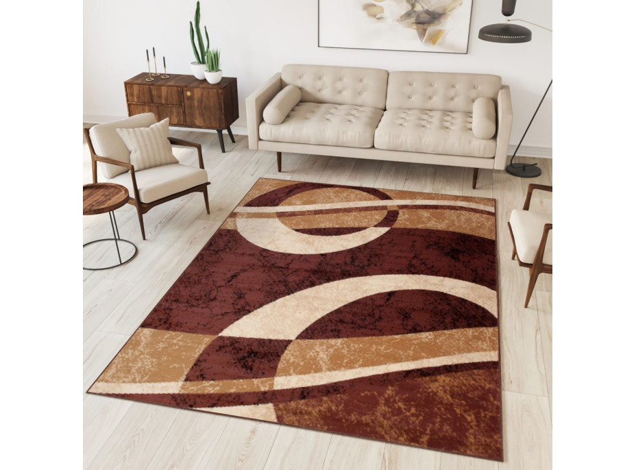 Kusový koberec TAPIS Circle - hnedý
