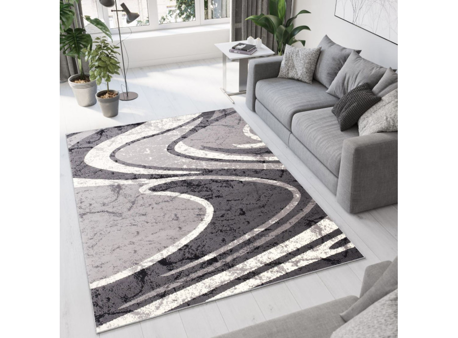 Kusový koberec TAPIS Dunes - tmavo šedý