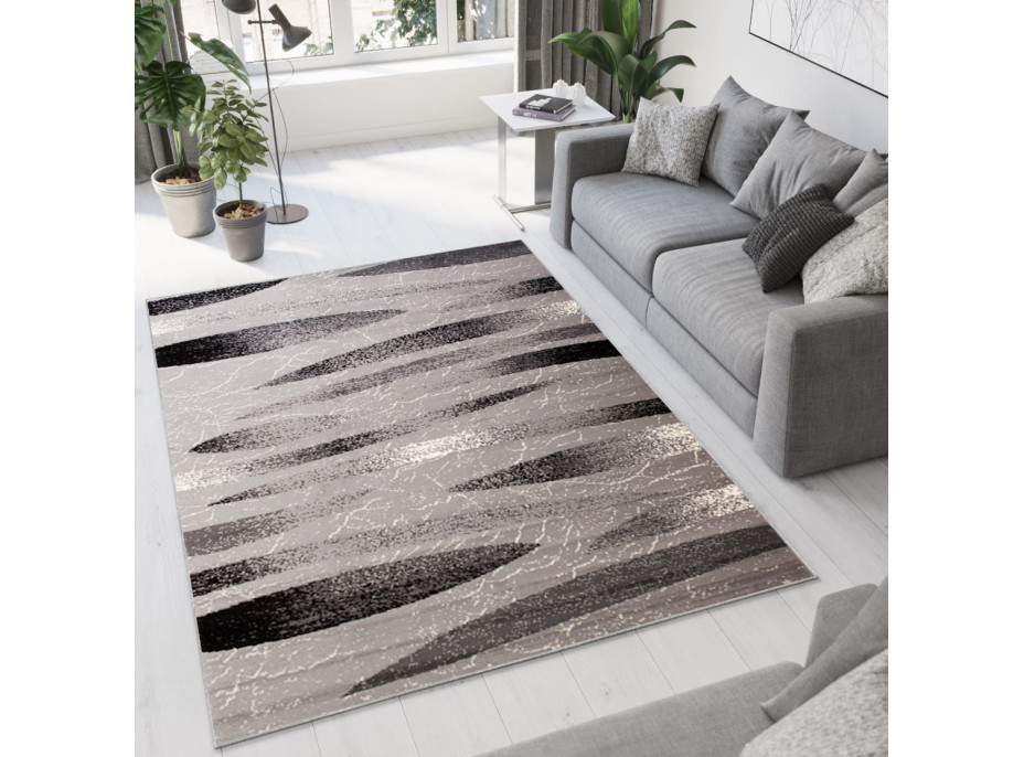 Kusový koberec TAPIS Linocut - šedý