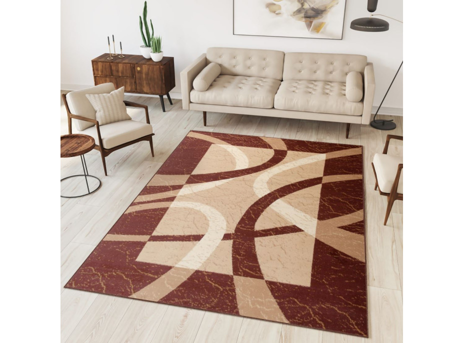 Kusový koberec TAPIS Ribbon - hnedý/béžový