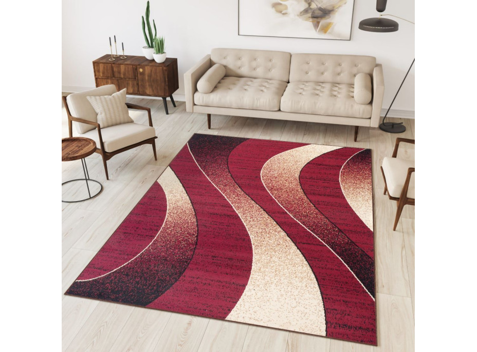 Kusový koberec TAPIS Waves - červený
