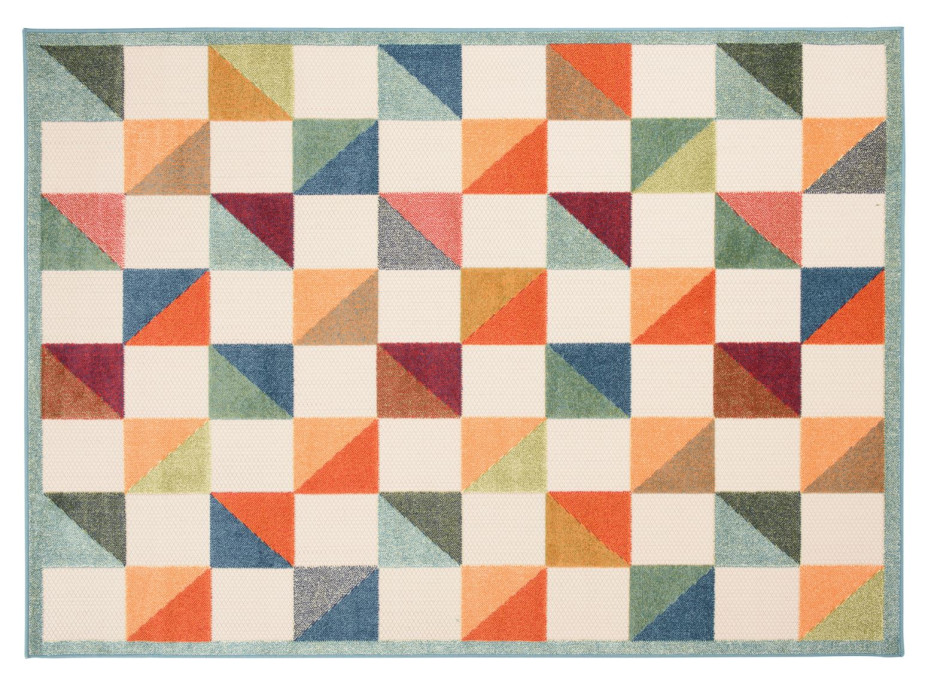 Kusový koberec AVENTURA Blocks - krémový/oranžový/modrý