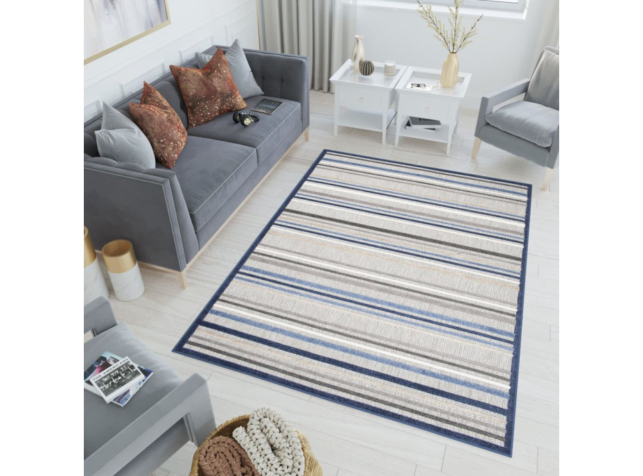 Kusový koberec AVENTURA Stripes - šedý