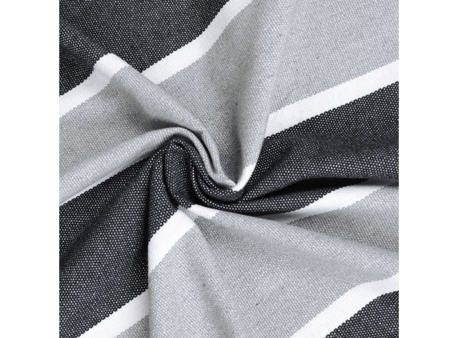 Závesná hojdacia sieť ULTIMATE XXL 200x150 cm - šedá s pruhmi