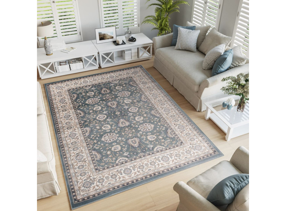 Kusový koberec COLORADO Frame - modrý