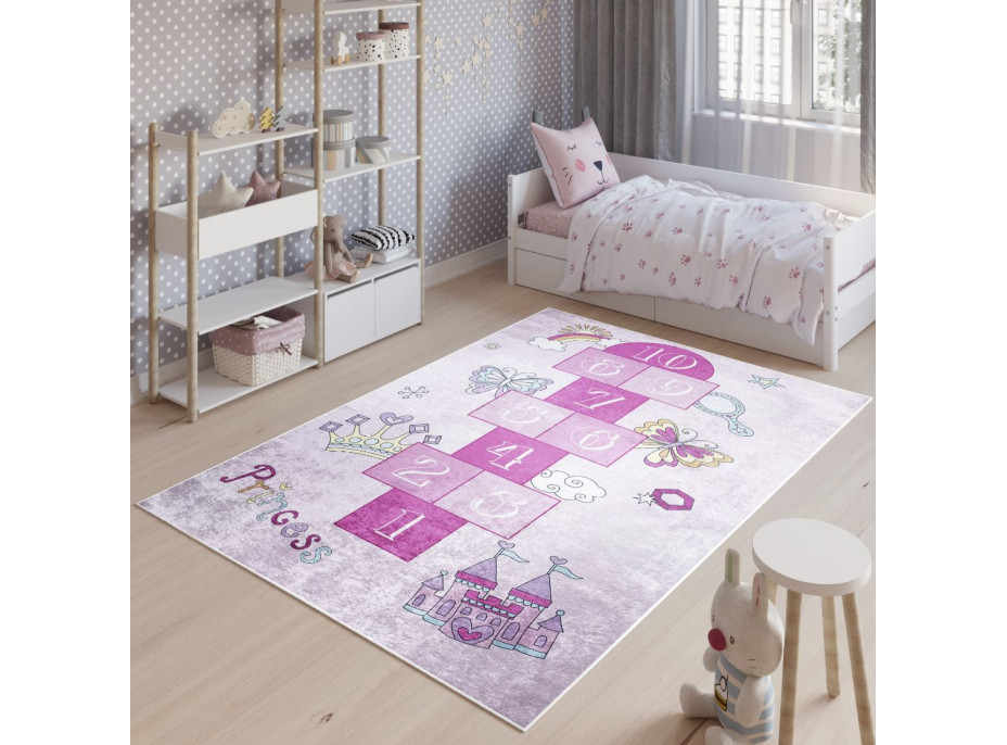 Detský koberček EMMA - Skákací panák - Princezná