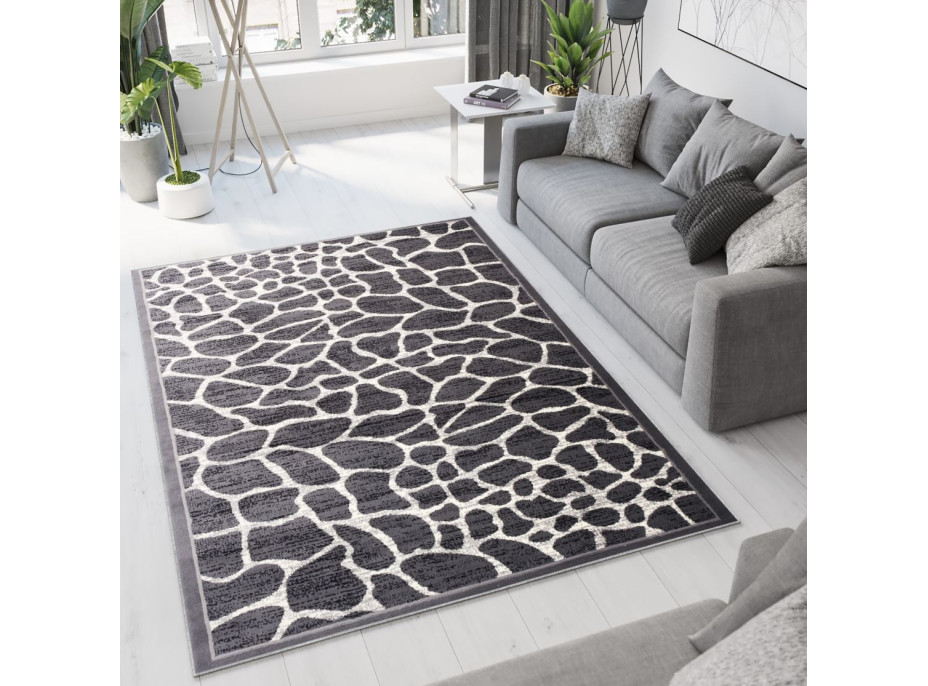 Kusový koberec TAPIS Giraffe - šedý/krémový