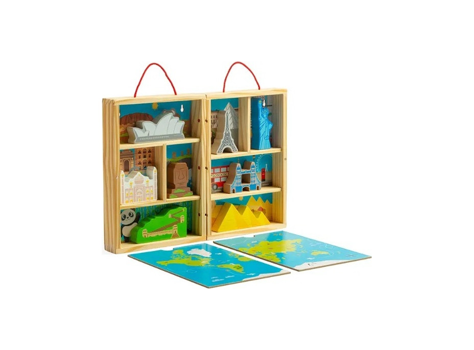 Bigjigs Toys Drevená cestovateľská hracia sada
