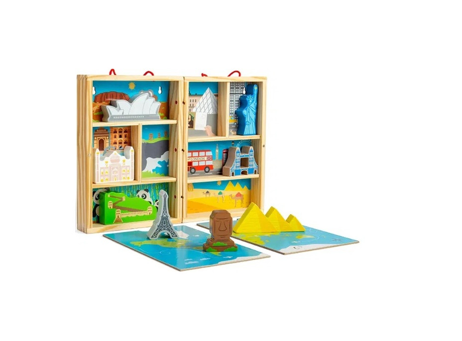 Bigjigs Toys Drevená cestovateľská hracia sada