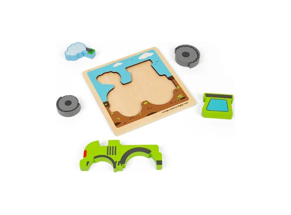 Bigjigs Toys Vkladacie puzzle Traktor