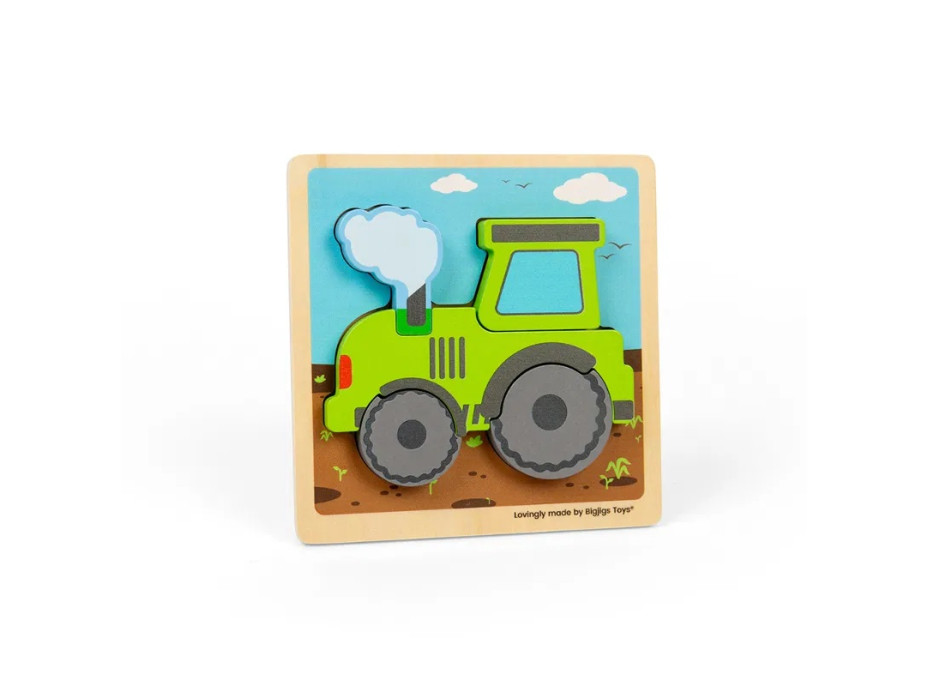 Bigjigs Toys Vkladacie puzzle Traktor