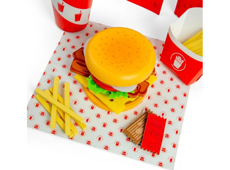 Bigjigs Toys Sada Burger a hranolky