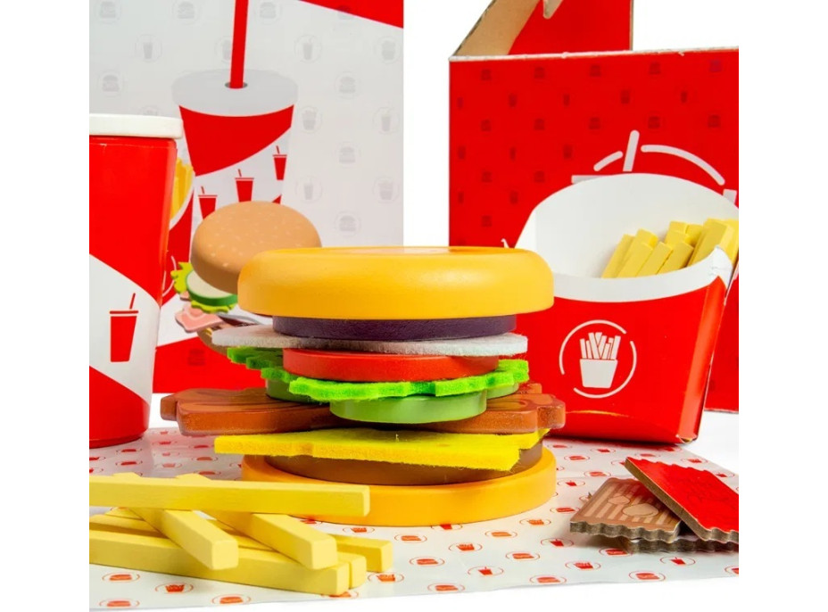 Bigjigs Toys Sada Burger a hranolky