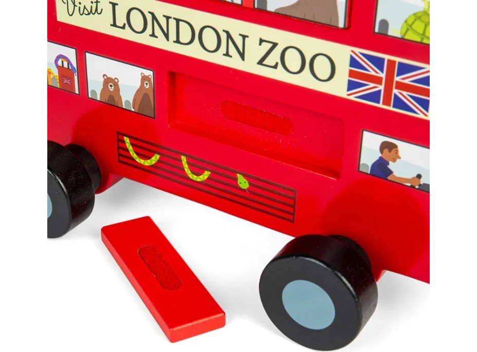 Bigjigs Toys Ťahacia hračka Londýnsky autobus