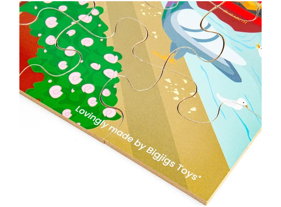 Bigjigs Toys Drevené podlahové puzzle Londýn