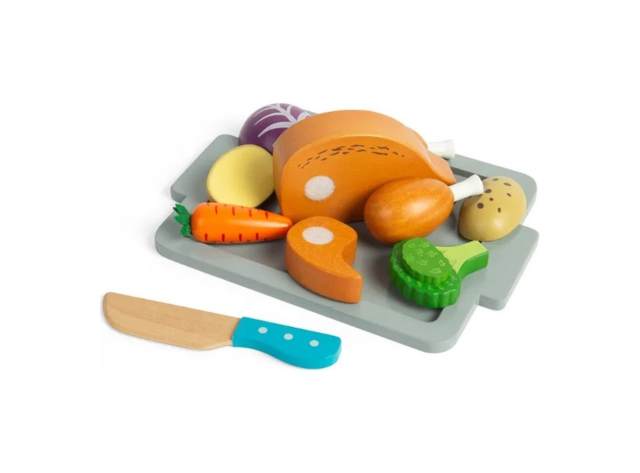 Bigjigs Toys Sada Pečené kura so zeleninou
