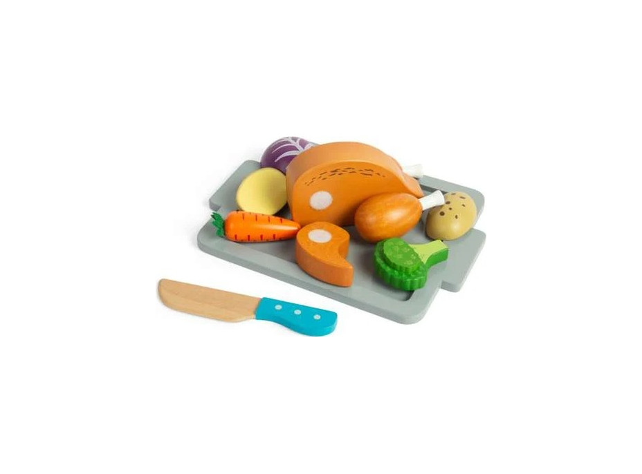 Bigjigs Toys Sada Pečené kura so zeleninou