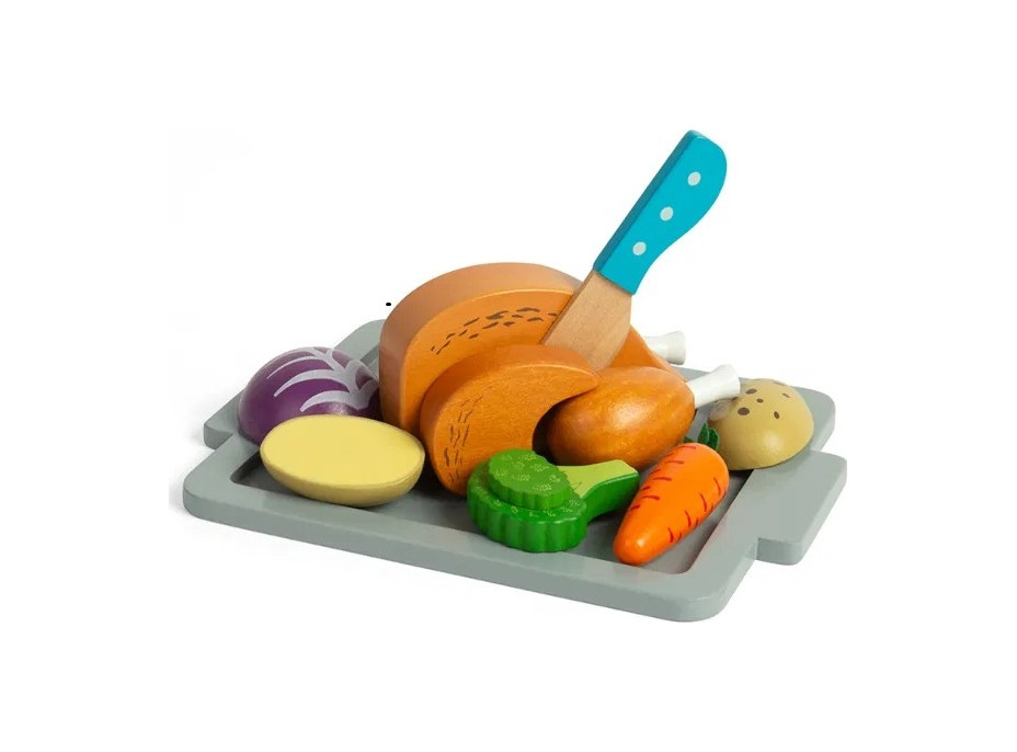 Bigjigs Toys Sada Pečené kura so zeleninou