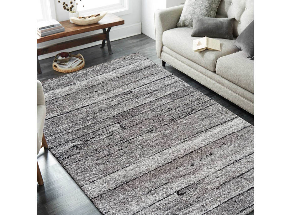 Kusový koberec PANNE floor - odtiene šedej