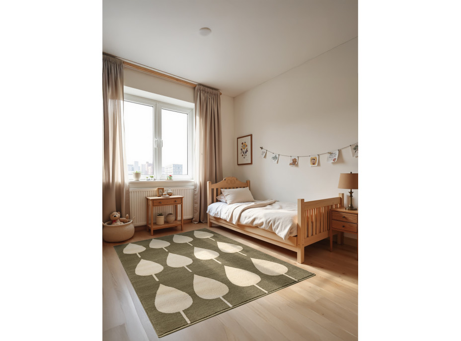 Detský koberček Adventures 106215 Green Cream