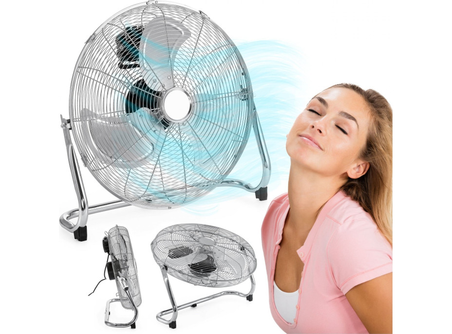 Podlahový ventilátor TYBER - strieborný