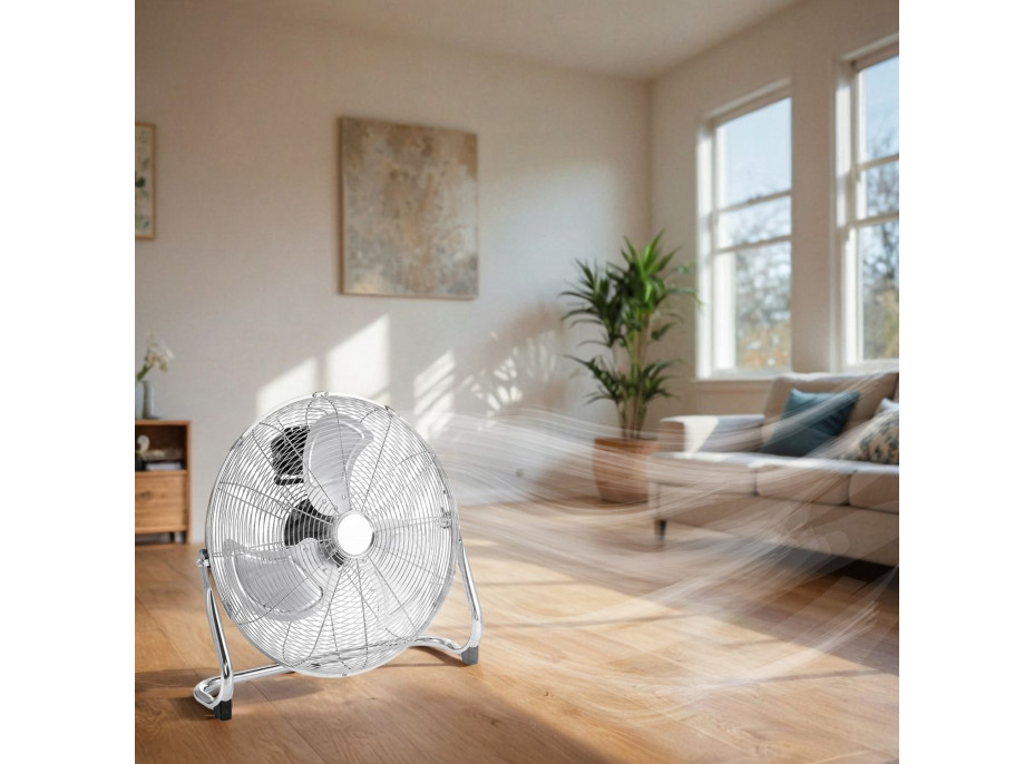 Podlahový ventilátor TYBER - strieborný