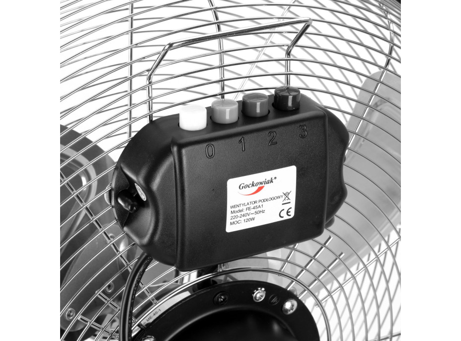 Podlahový ventilátor TYBER - strieborný