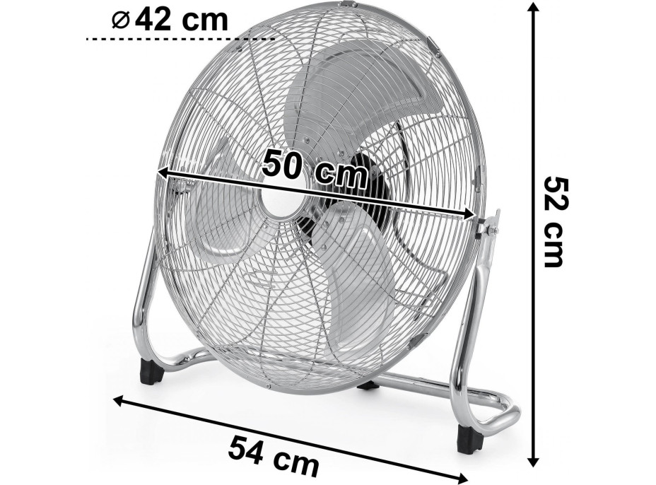Podlahový ventilátor TYBER - strieborný