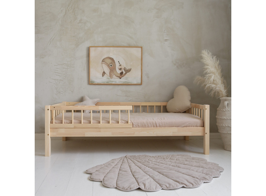 Detská posteľ z masívu borovice Basic BELLO (so šuplíkom/s prístelkou) - 200x90 cm