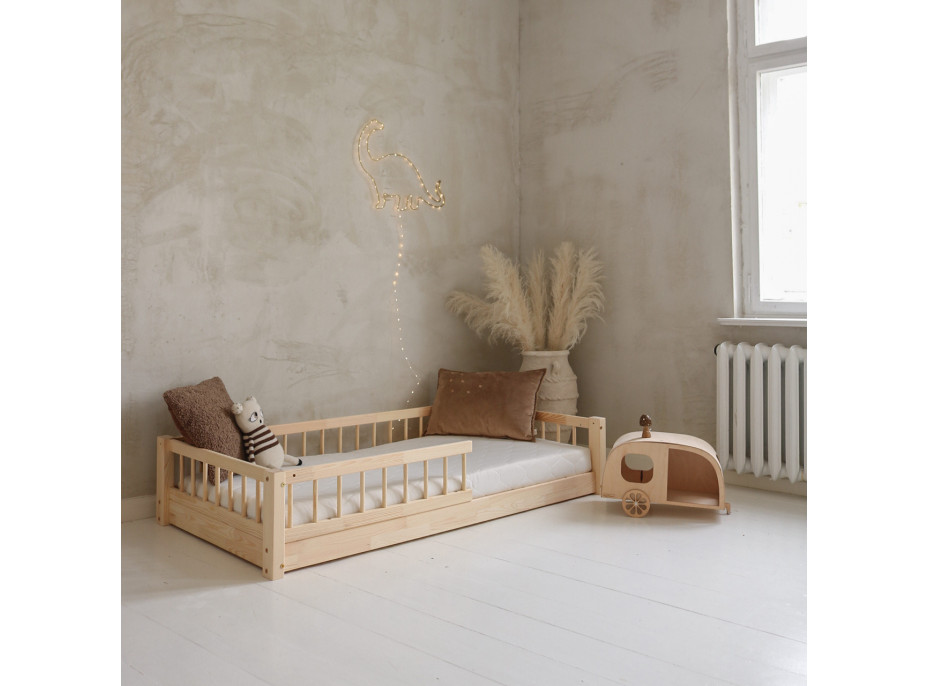 Detská Montessori posteľ z masívu borovice Basic BELLO - 180x80 cm